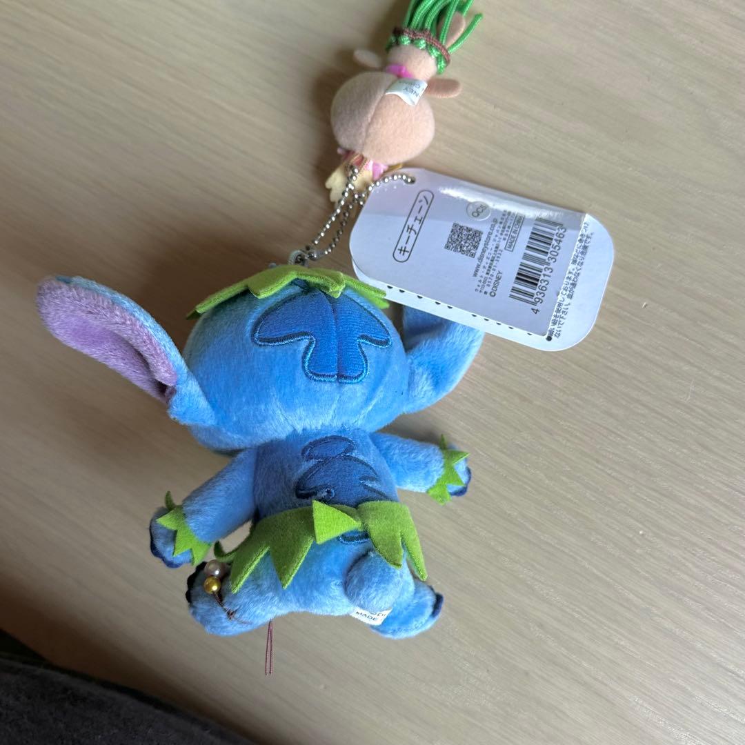 【タグ付き】スティッチ　スクランプ　ぬいぐるみ　キーチェーン　ハワイアン