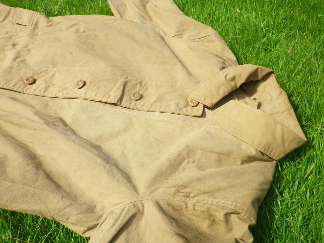 旧日本陸軍　軍服　三式雨衣　大号　フード付き　当時物　【管番346】