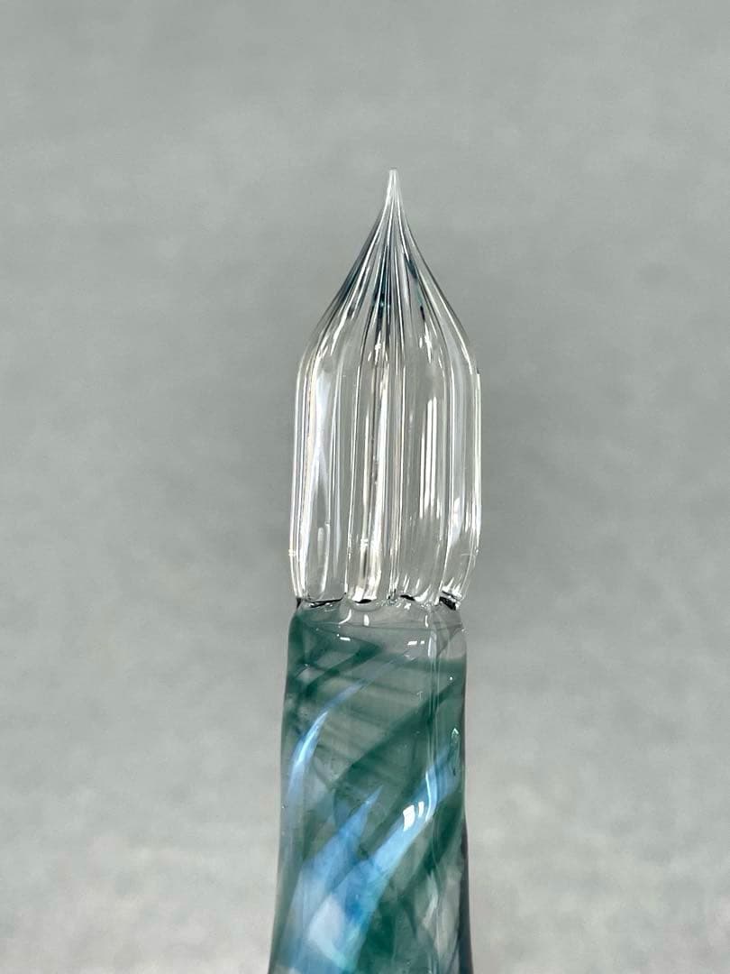 【美品】ガラス工房aun （アウン）ガラスペン 2本セット（マーブルF・太陽B）