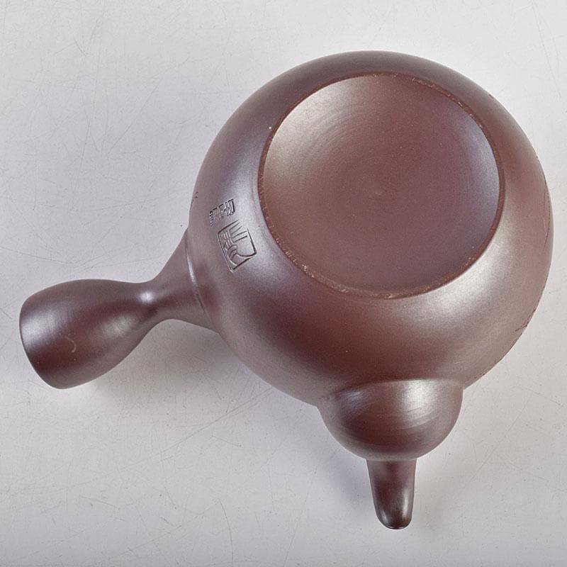 萬古焼　美月窯　伊藤美月作　七福神之図　茶注　急須　共布共箱　M　R9431