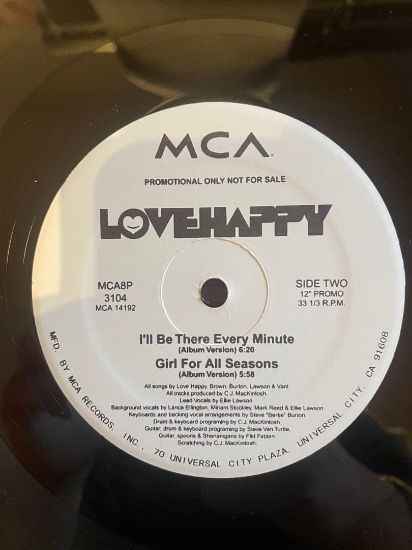 オリジナルプロモ盤LOVE HAPPY EP CJ MACKINTOSH