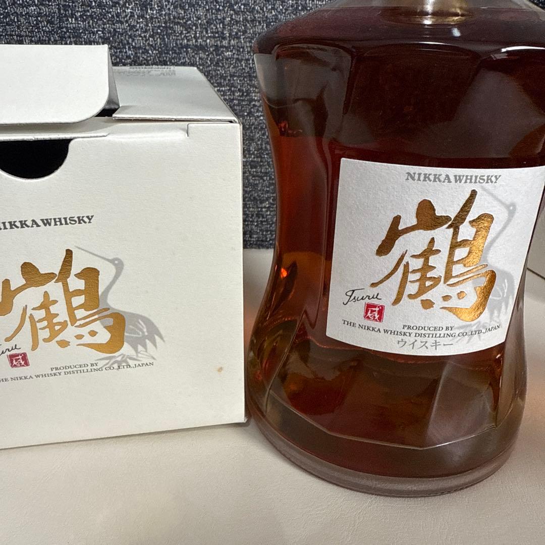 ニッカウヰスキー鶴　2本セット 箱多少汚れあり ピァアモルト　レッドをお付けして