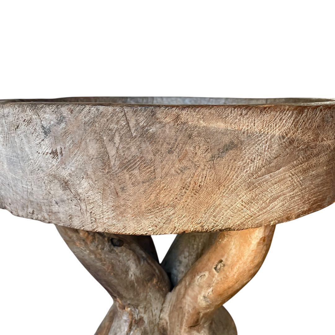 【希少】 チーク材 テーブル アフリカ？民芸品 アンティーク プリミティブ