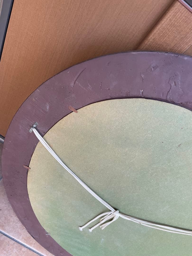 オランダ製　アンティーク　レア　ドームガラス　大きな　オーバル　フレーム　大型