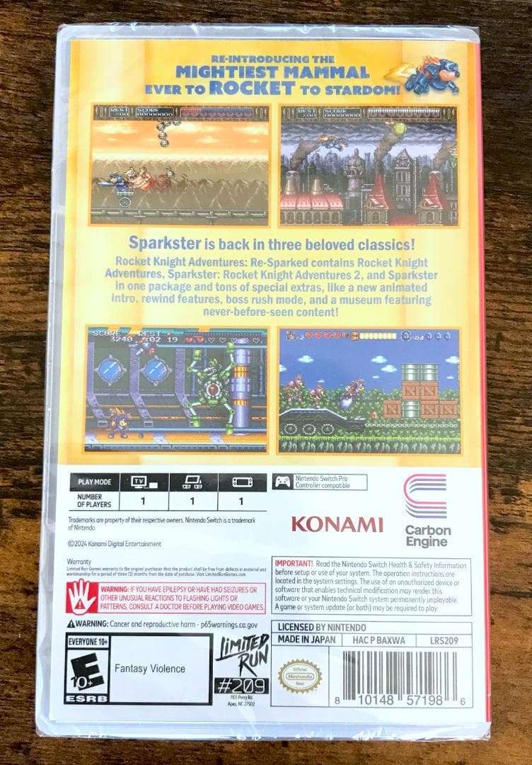 スパークスター ロケットナイトアドベンチャーズ 北米版 switch スイッチ