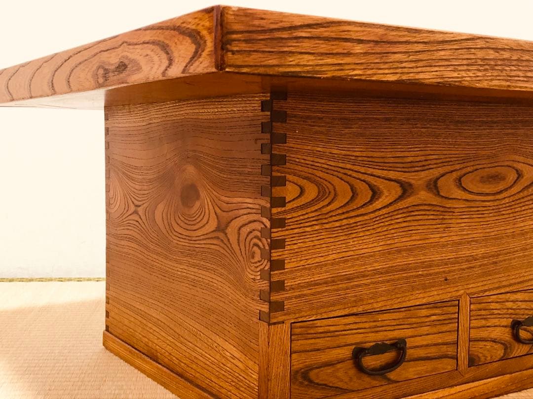 珍しい ほぞ組 欅 けやき 天然木 囲炉裏 火鉢 暖炉重量約27.4kg