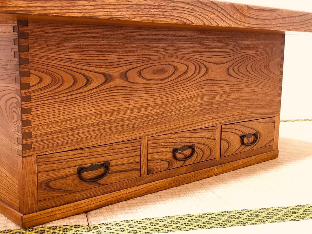 珍しい ほぞ組 欅 けやき 天然木 囲炉裏 火鉢 暖炉重量約27.4kg