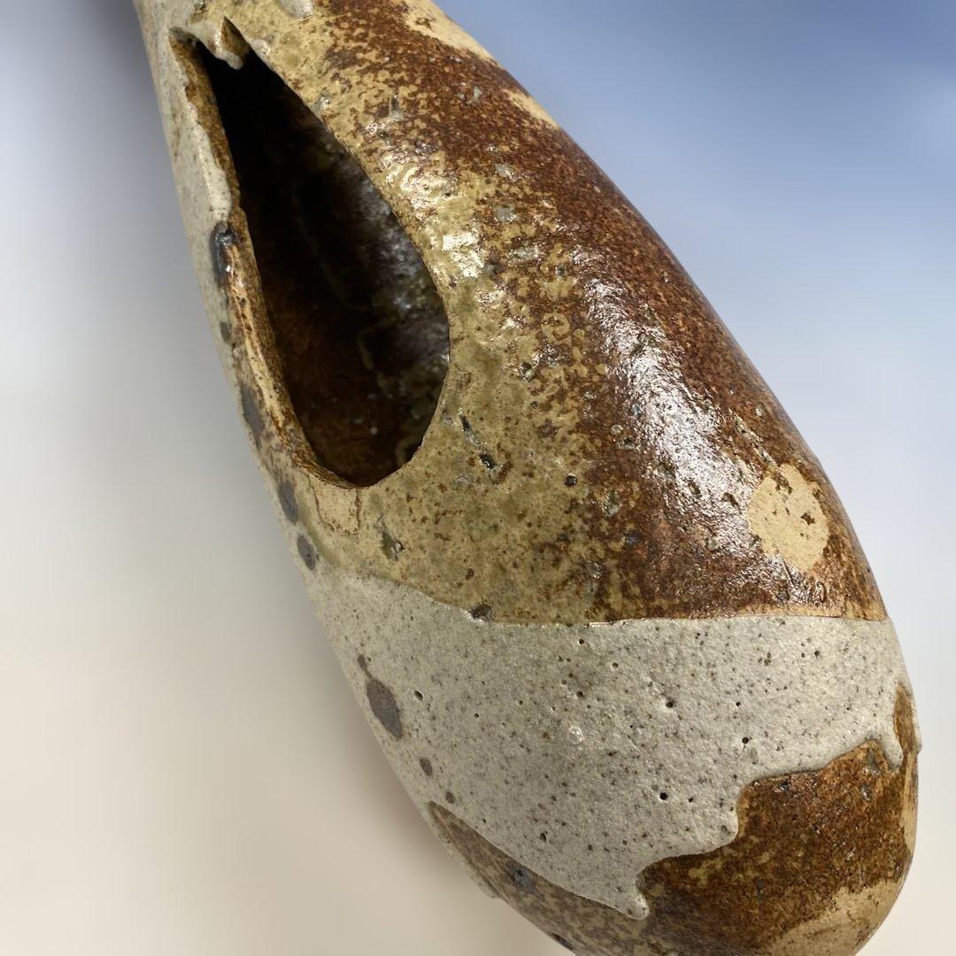 茶道具 美濃伊賀　花入れ　美濃 不二窯 佐藤和子作