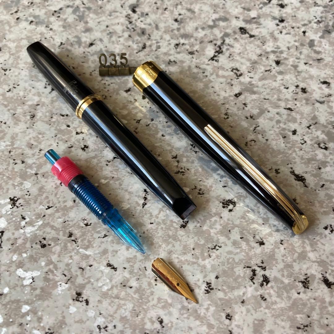 #035 オーバーホール済み 万年筆 PLATINUM ショート18k