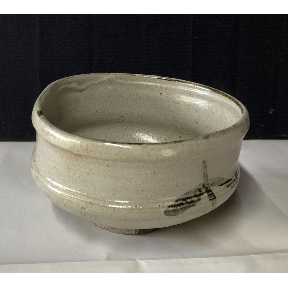 e1242 絵唐津 茶碗 抹茶碗 唐津焼 木箱入り 茶道具