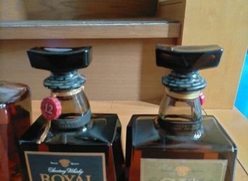 21日迄出品　ローヤル黒ラベル12年＆山崎15年モルト使用ボトル＋クレスト12年