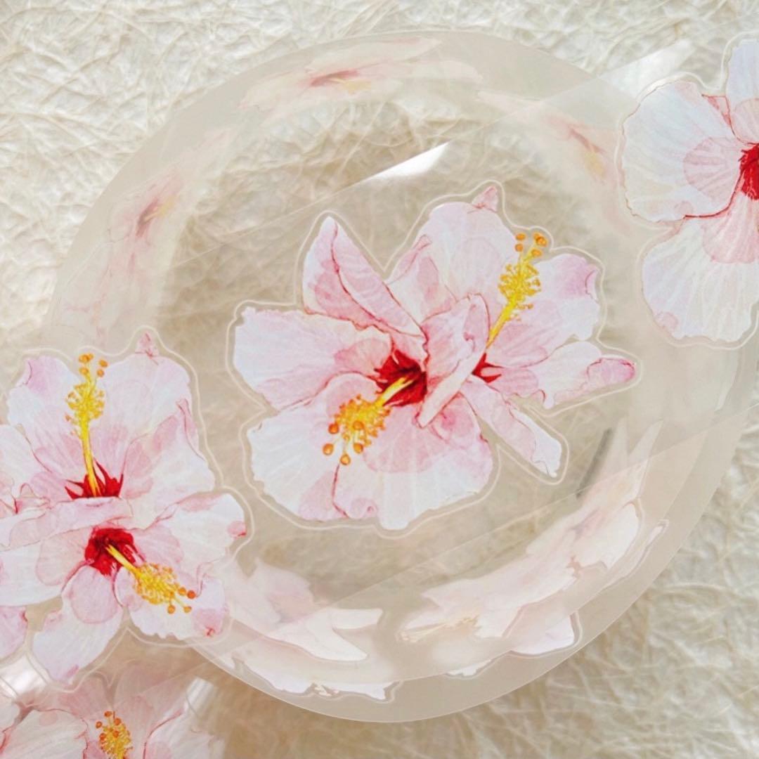 PET 扶桑 ダイカット加工 5cm×5m 海外マスキングテープ　花