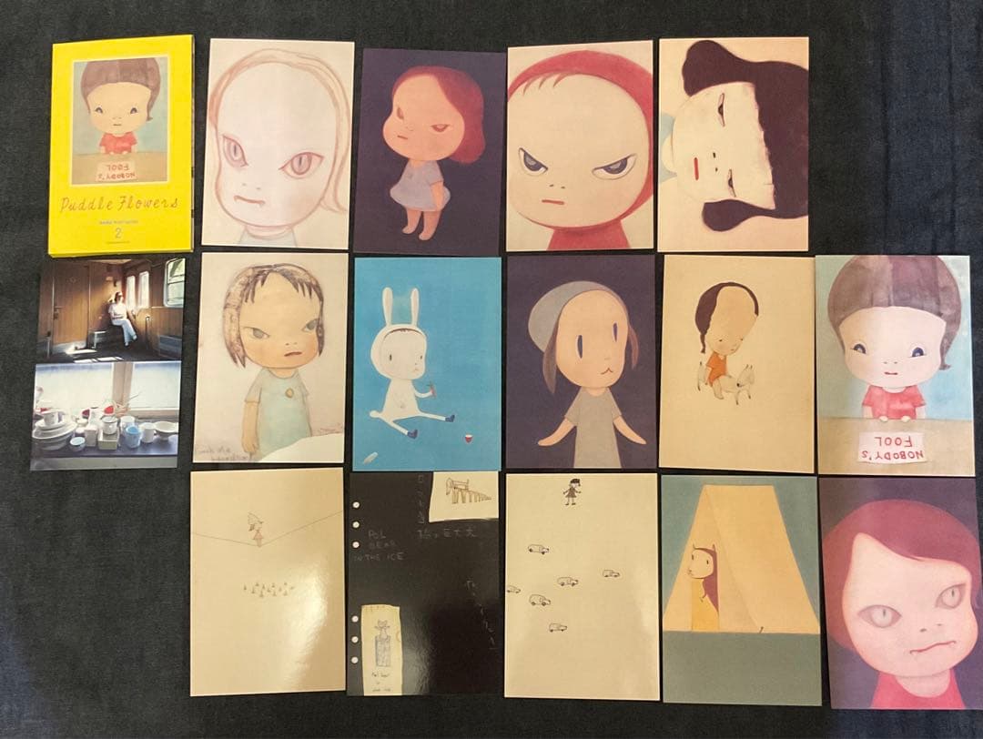 奈良美智 Puddle Flowers ポストカードセット 2種