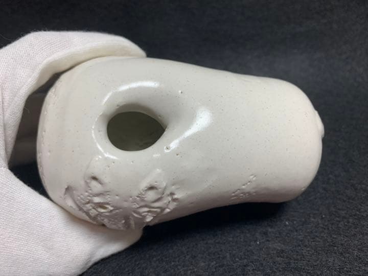 二代 水野双鶴　牛 小壺