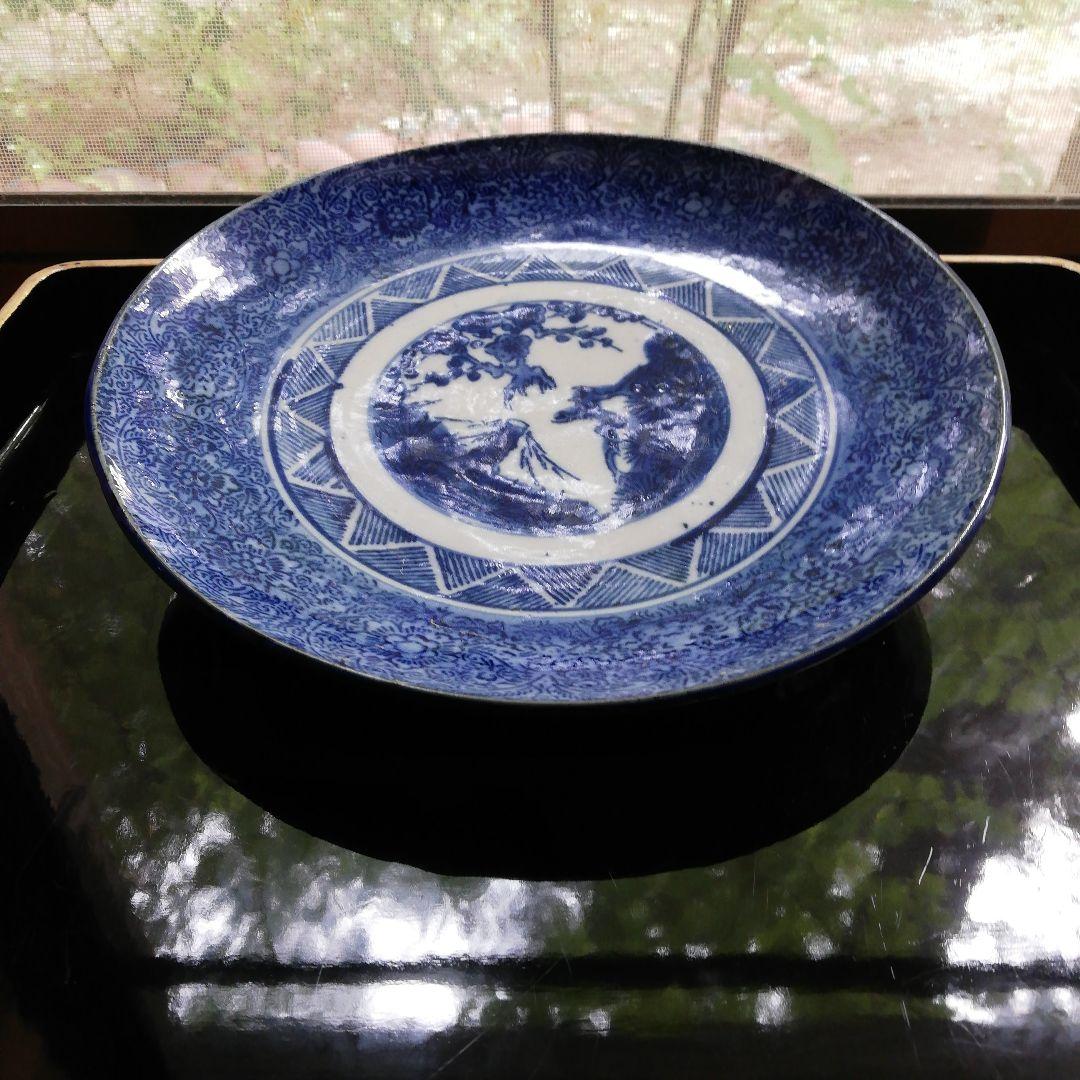 (幕末～明治)古伊万里(藍色皿)