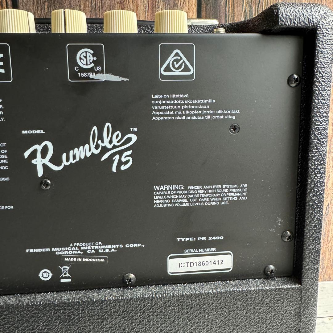 fender ベースアンプ Rumble15 ベース用アンプ アンプ 機材