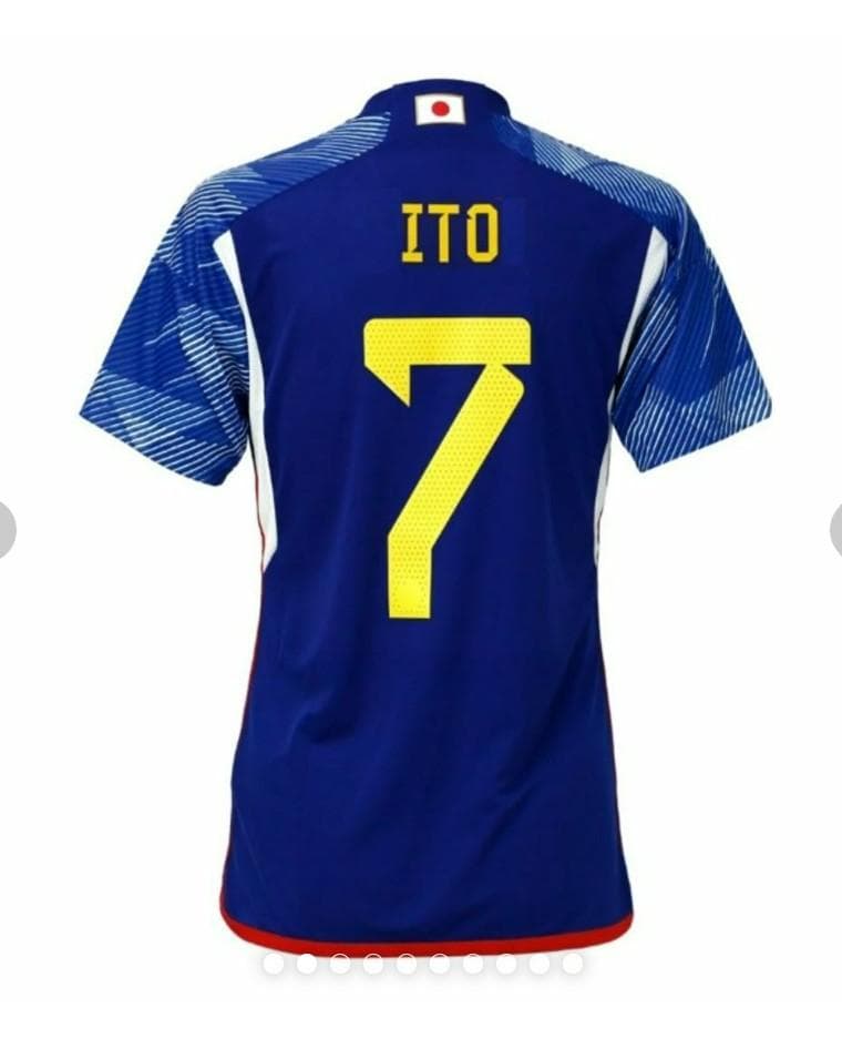 【特注品】日本代表2022レプリカユニフォーム 7番 伊東純也 L