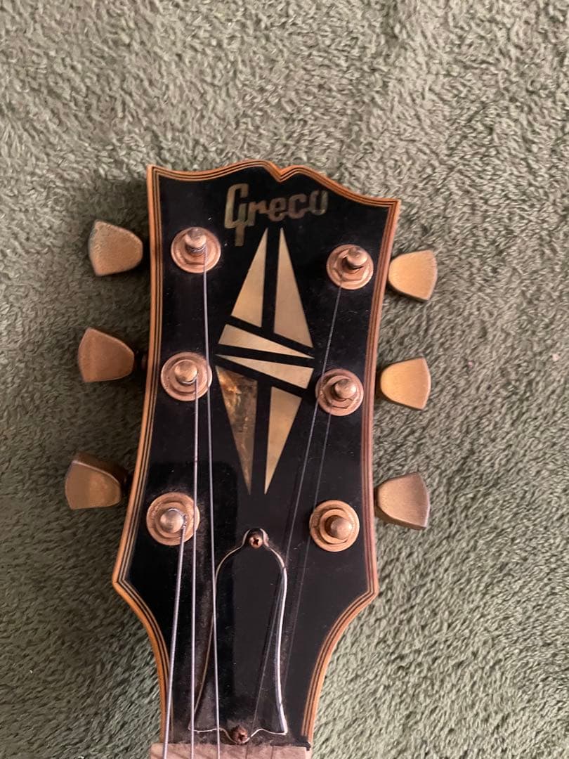 ジャンクGreco レスポールカスタムエレキギター ブラック