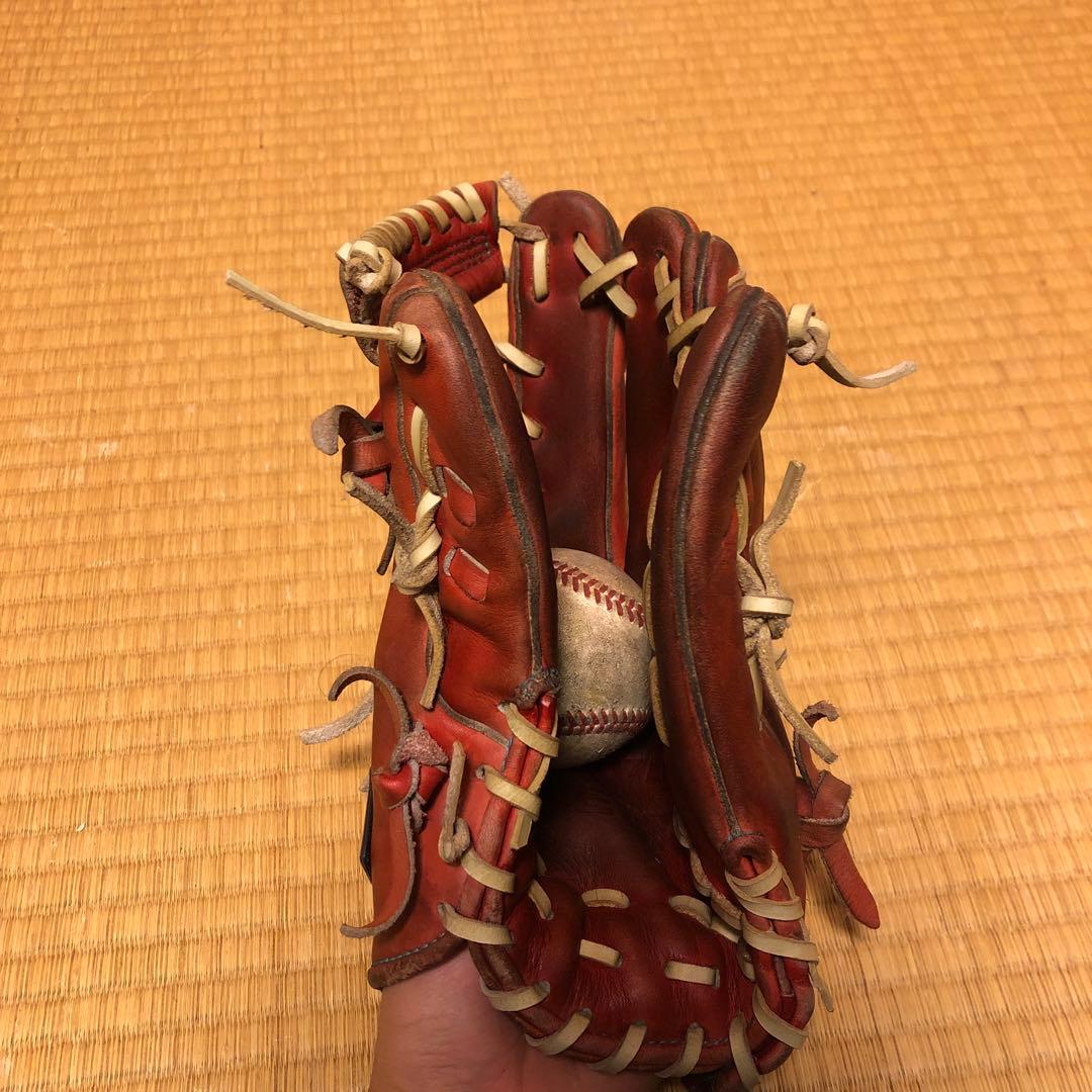 ダ*ン様 ゼット　硬式グローブ　ネオステイタス外野手用 紐交換み
