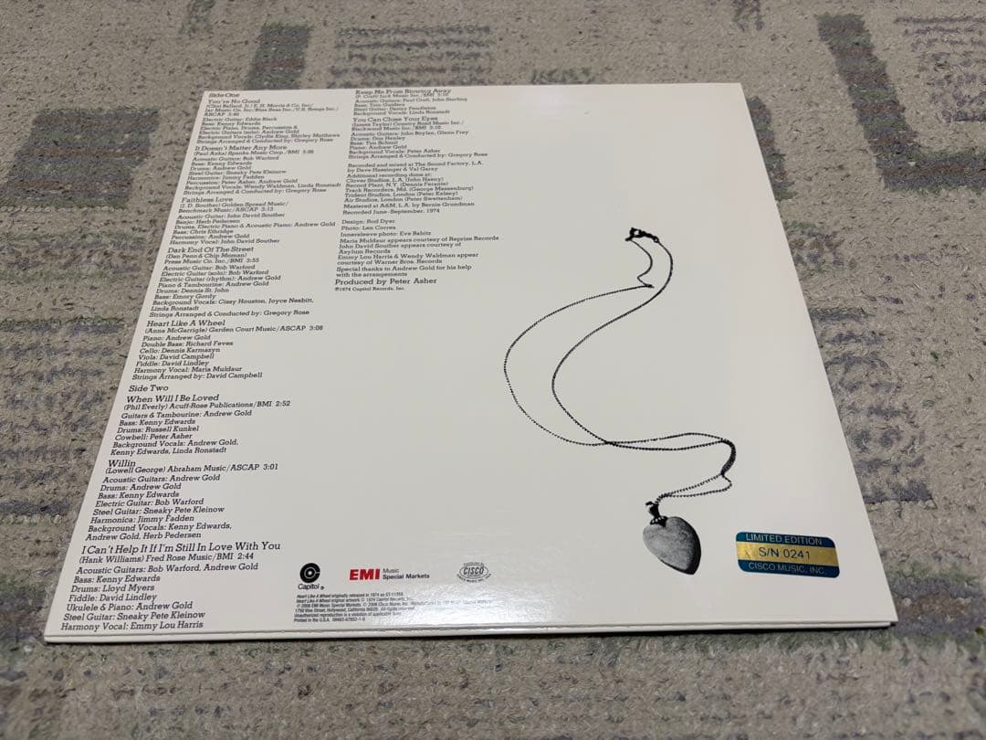 洋楽 Cisco Linda Ronstadt Heart Like A Wheel