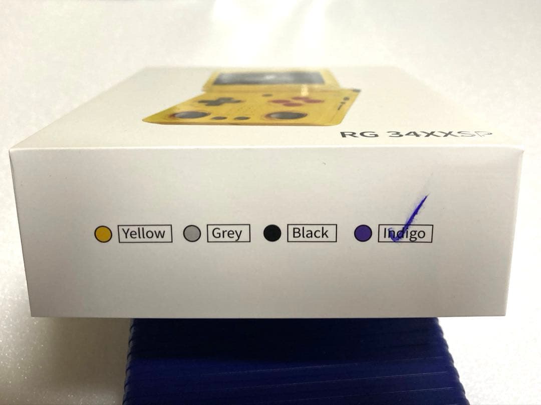 ANBERNIC RG 34XXSP インディゴブルー GBA SP 風