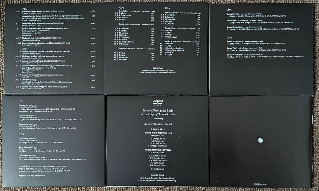 イザベル・ファウスト:プレイズ・バッハ⭐️8CD&DVD BOX