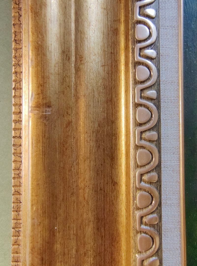 【送料込】F50号 額縁 ゴールド アクリル板付 大型 アンティーク調 個展