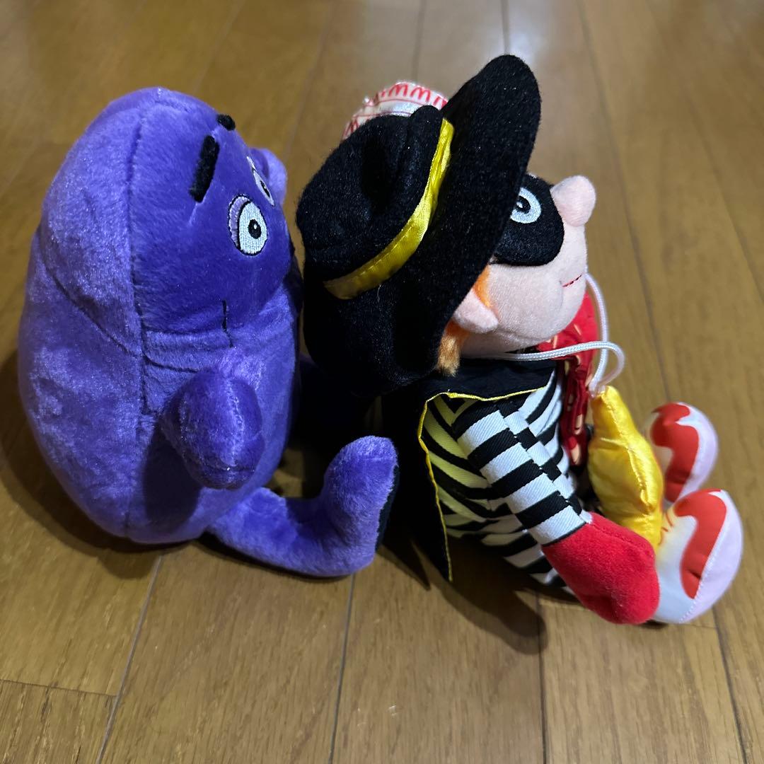 【希少】1999年　マクドナルド　グリマス＆ハンバーグラー　ぬいぐるみ