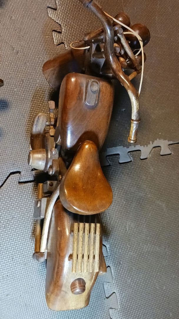 カッコいい！木製オートバイ セット　ジャンク扱い