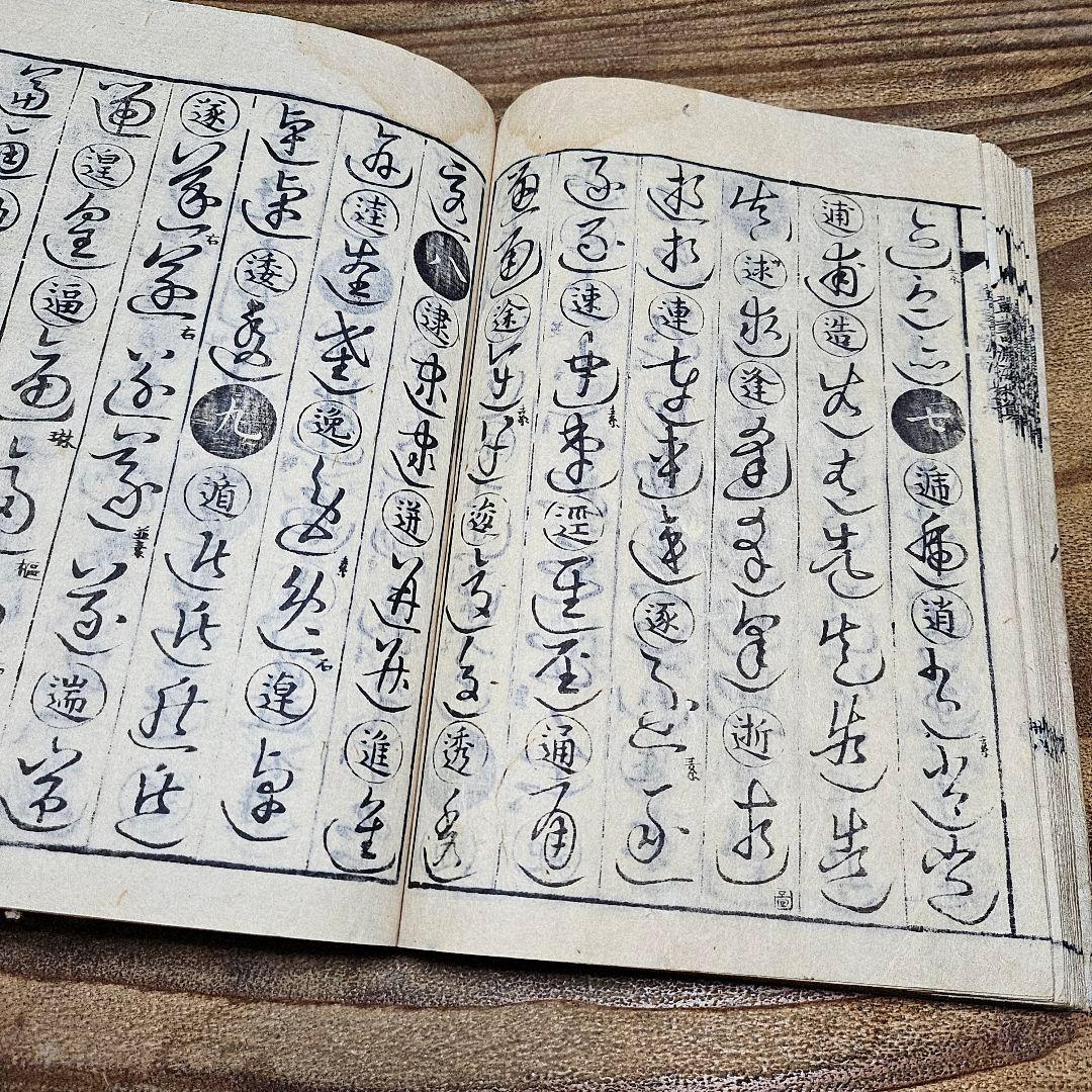 LL9711 古い和本 『 草書淵海 ２冊揃』井出臥渓 漢字 手本 書道 古文書