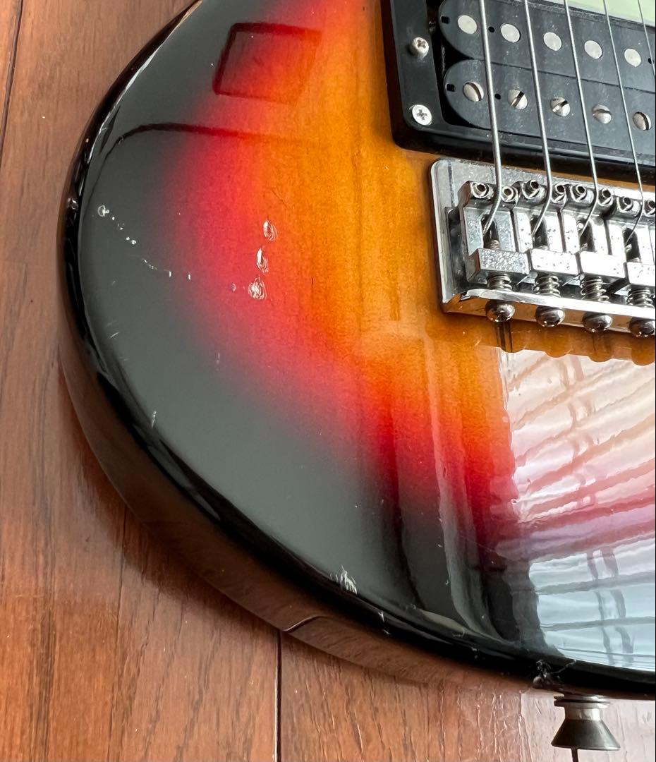 マリンライダー整備済コーラス付アンプ内蔵エレキギターミディアムスケール黒澤楽器