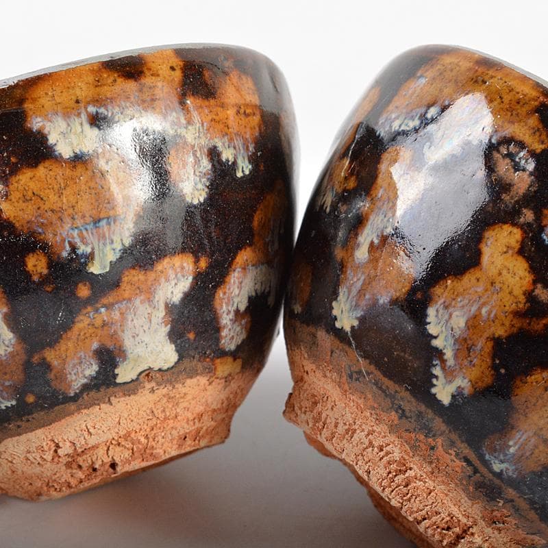 中国　吉州窯　玳玻天目　煎茶碗　五客　F　R5571