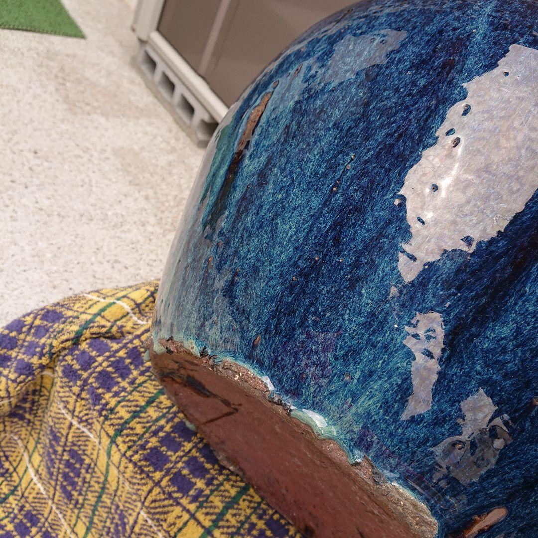 時代物、特大火鉢海鼠釉薬、貴重品