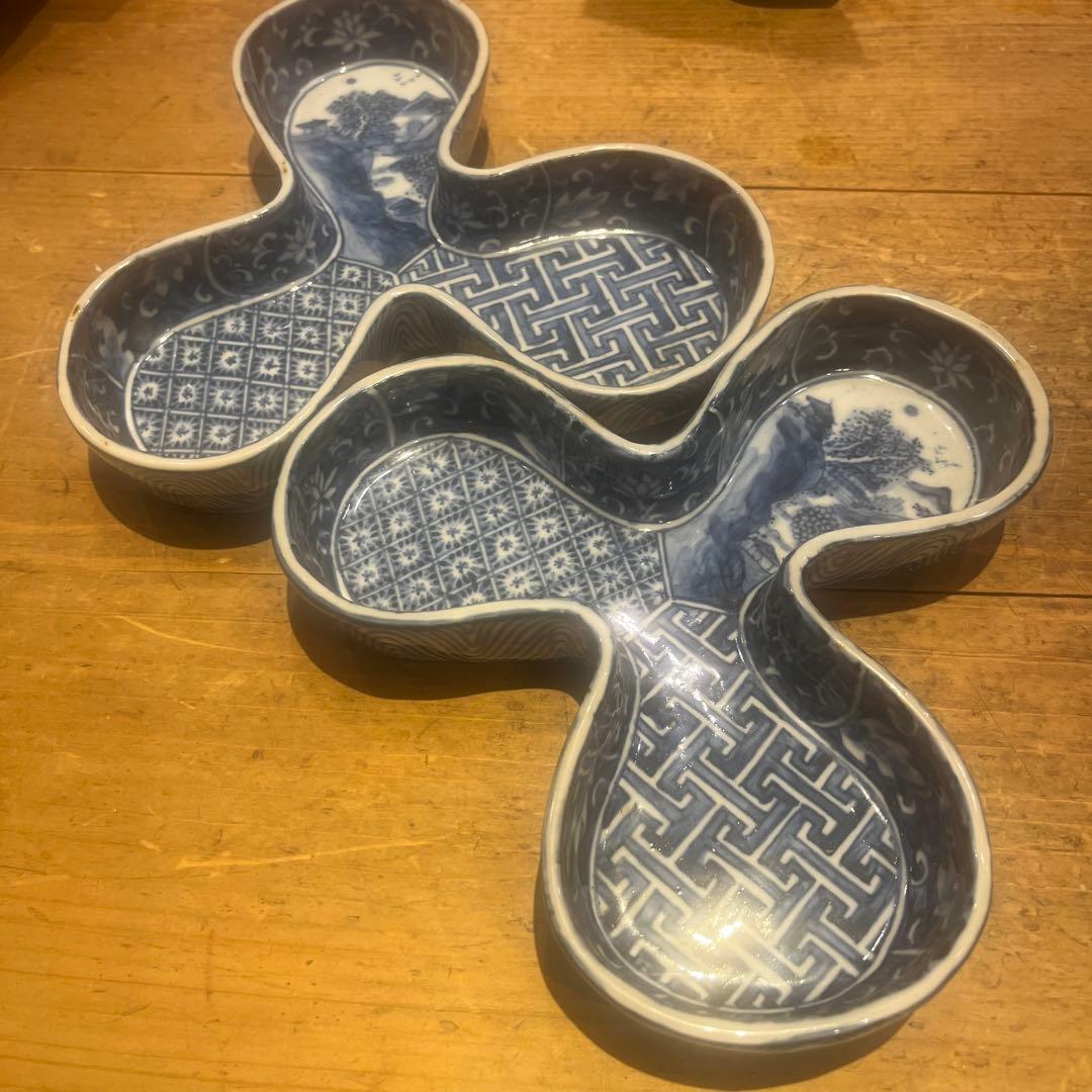 シ*ロ様 廣野俊彦　　染付皿　　　5客