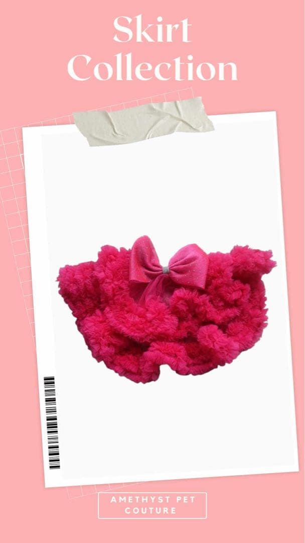 Amethyst Pet Couture犬用フリルドレス ピンク