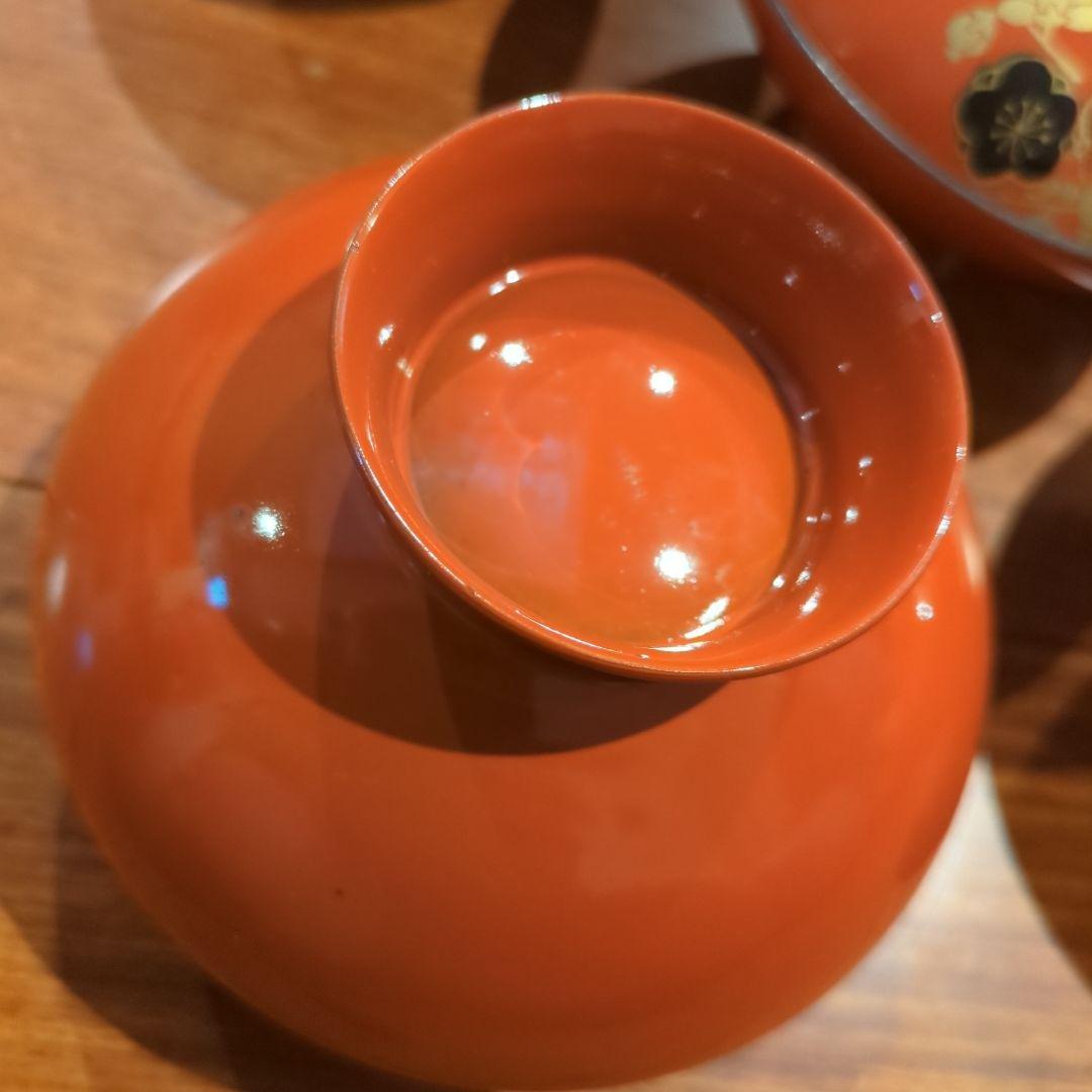 秀衡塗　お雑煮　御椀　5客セット