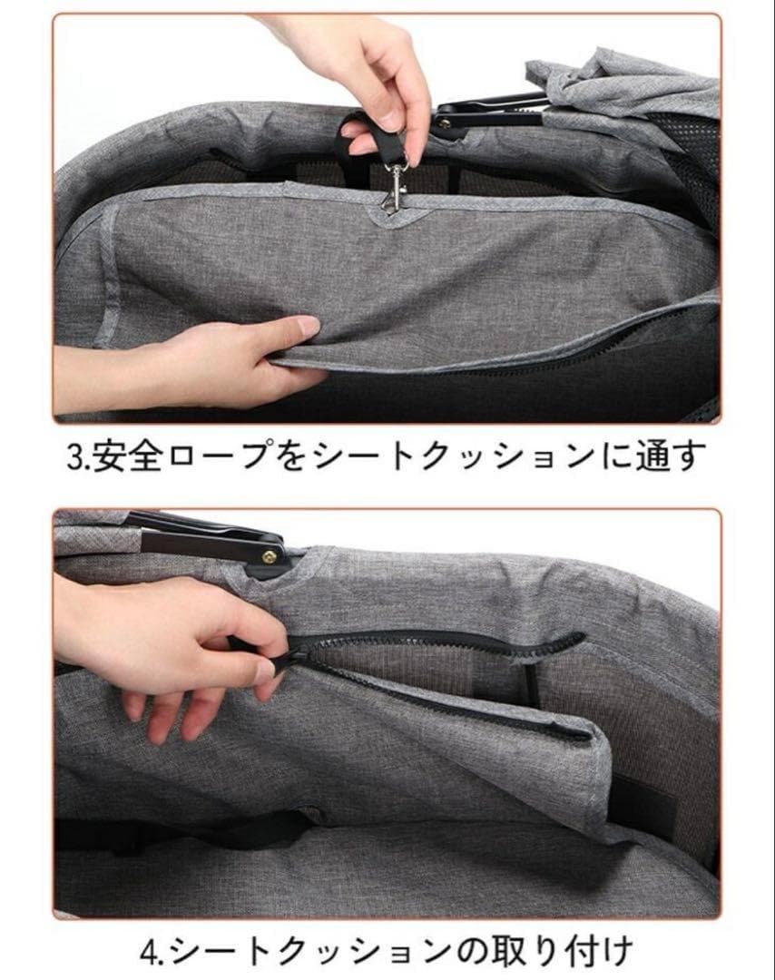 ペットカート ペットバギー 分離型 折りたたみ ブルー 犬 猫 4輪 小型犬