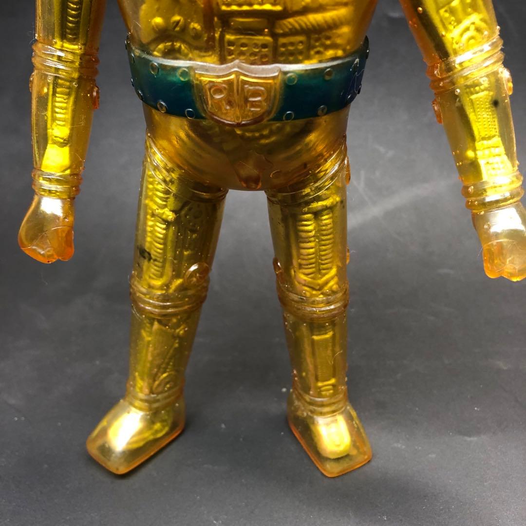 当時物ブルマァク　レッドバロン　ソフビ　記名あり　昭和レトロ　クリアー　ロボット