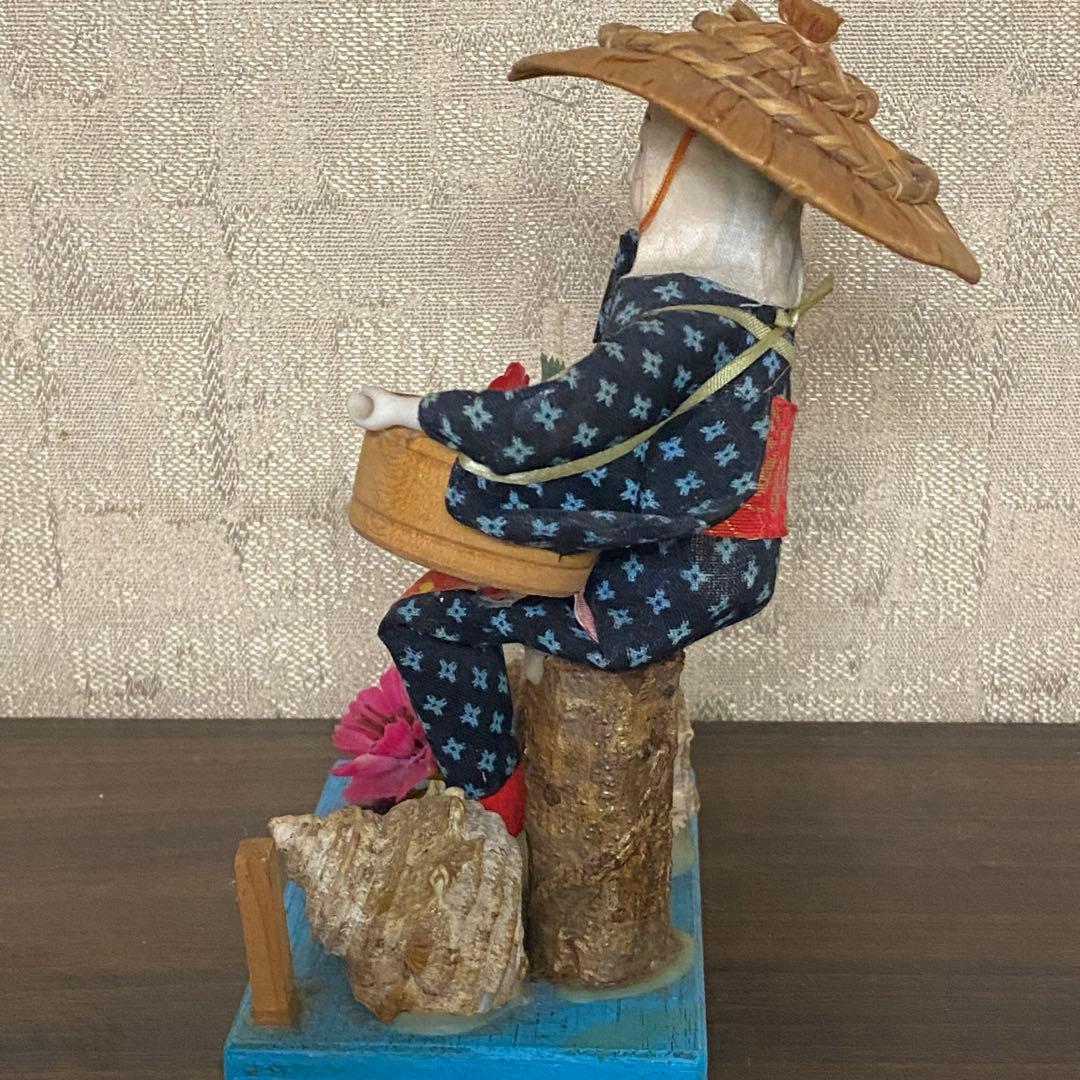 伊豆大島　貝殻　海女人形　昭和レトロ　アンティーク 希少品