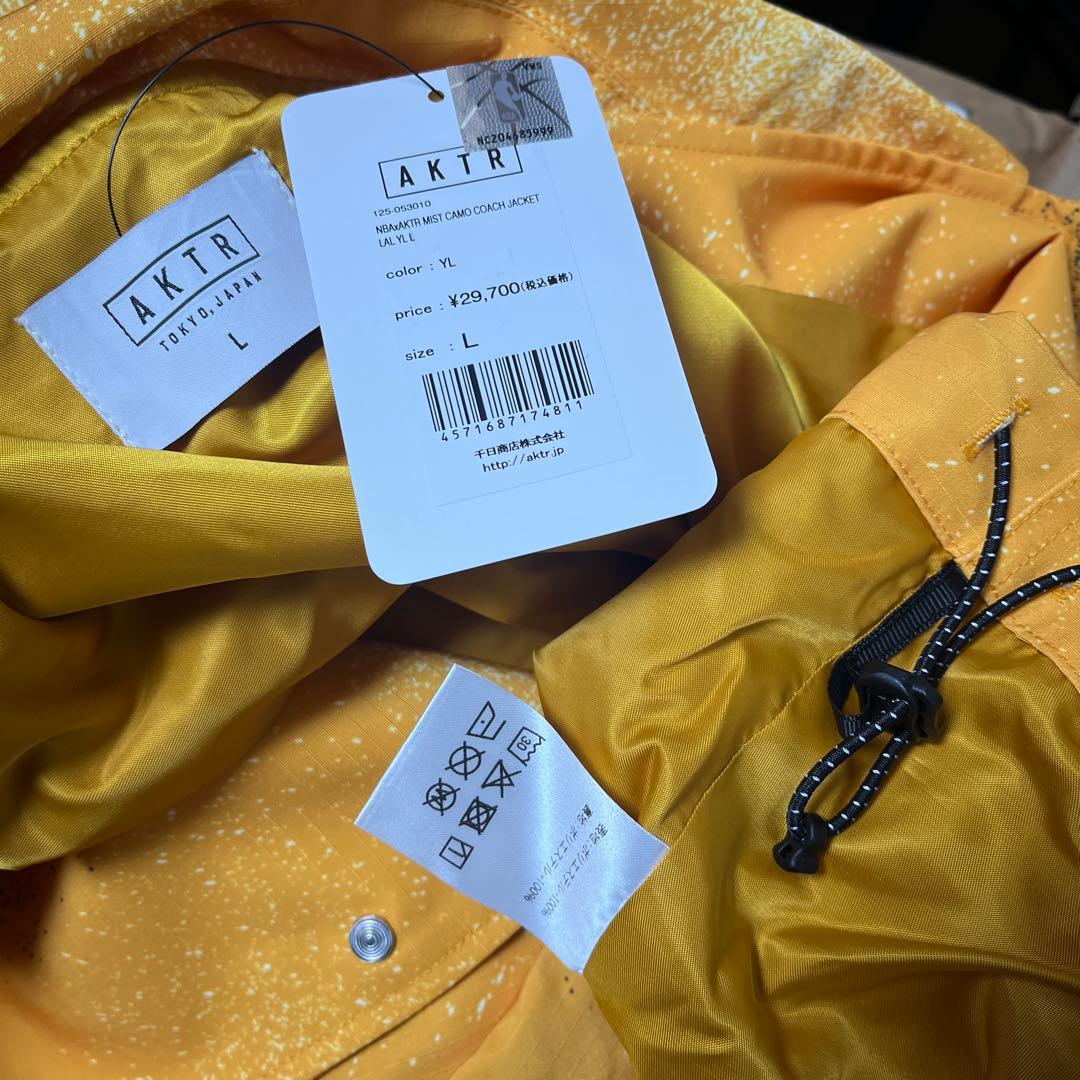 新品 NBA LAKERS × AKTR コーチジャケット イエローL