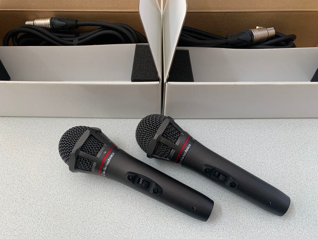 AT-PV1000／スイッチ付きダイナミックマイク 新品未使用２個　中古美品１本