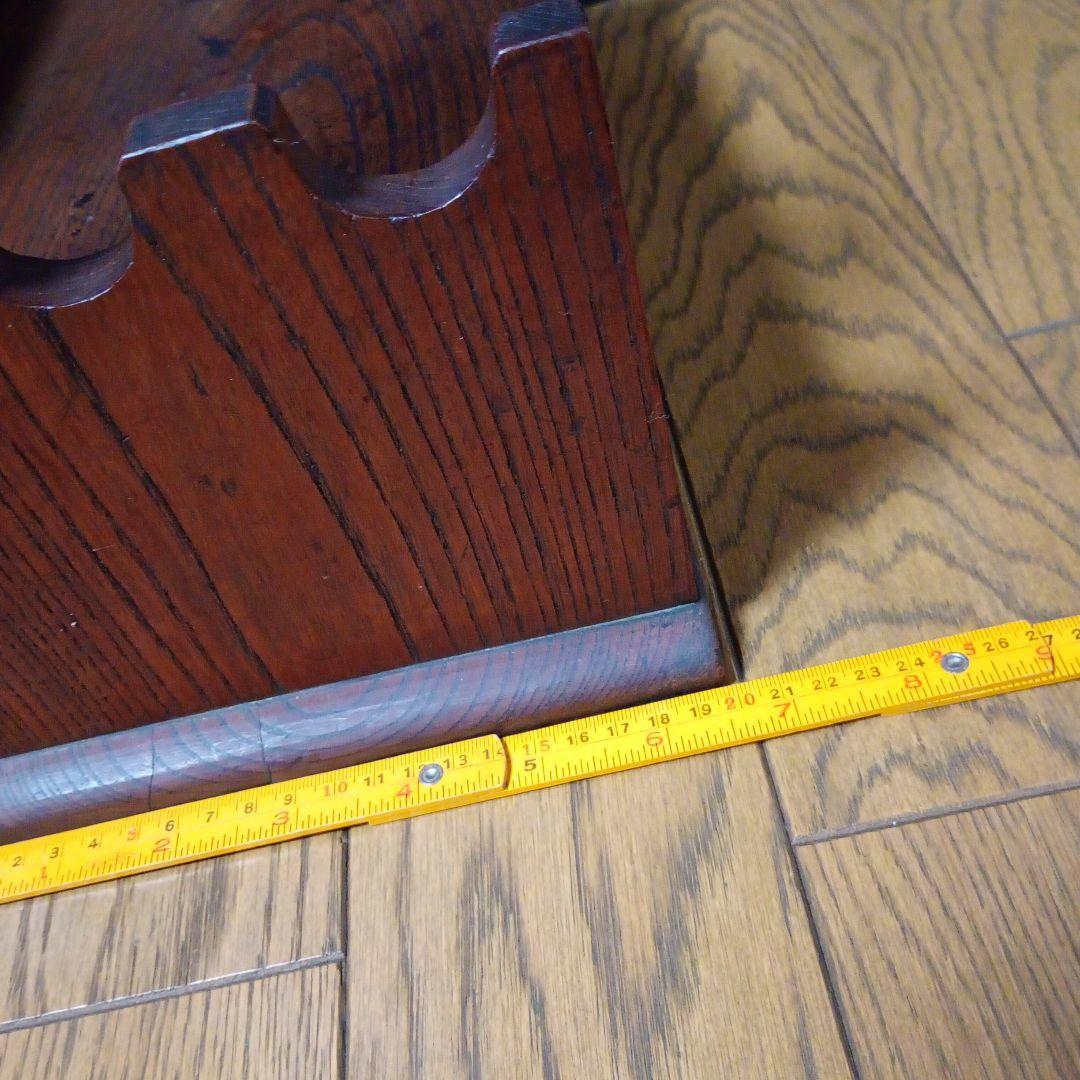 刀掛け台　5本掛け　無垢材　引き出し付　武具　日本刀