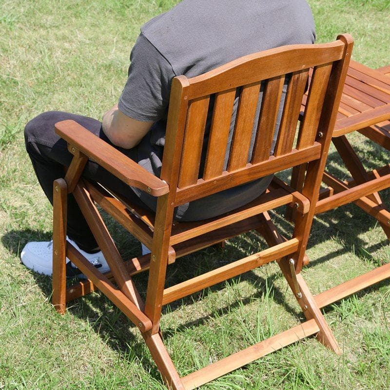 フォールディング ラブベンチ 天然木アカシア材 [5012]