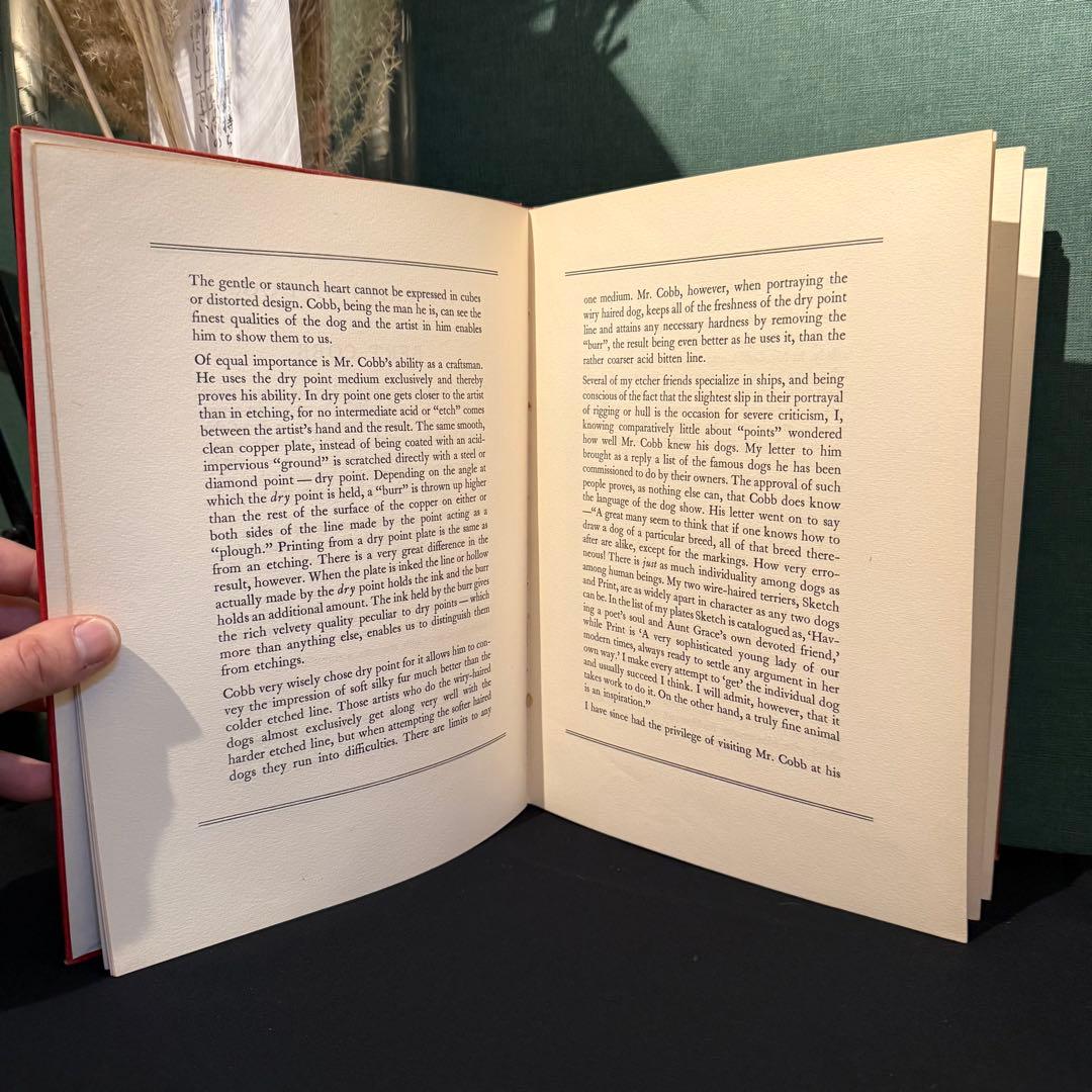 1931年出版 エッチング 犬 BERT COBB アメリカ