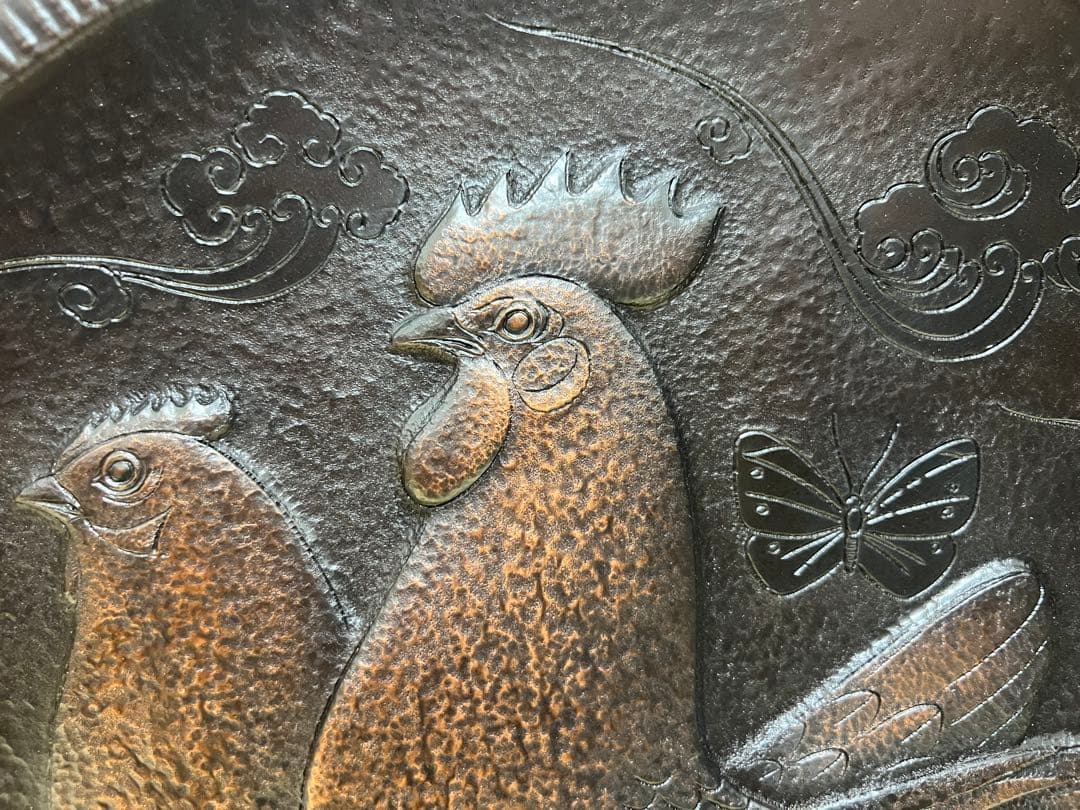 値下げ❣️新品 山下恒雄作 瑞光 純銅製 鍛金飾額 新古品