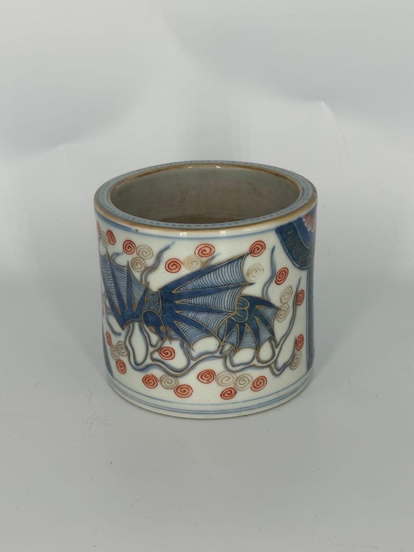 明治　古伊万里　火入　火鉢　天然木　莨盆　一双 古茶道具