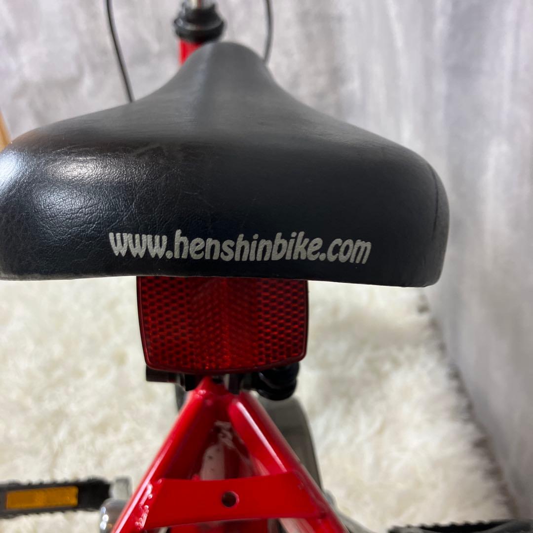 【良品】へんしんバイク　12インチ　赤　スタンド付き