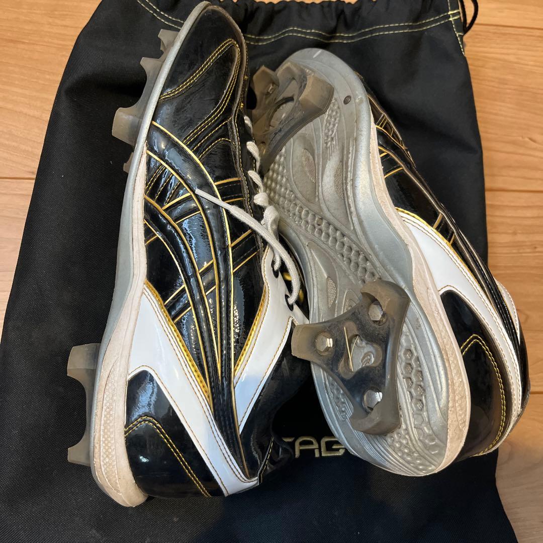 asics GOLDSTAGE スパイク ブラック/ホワイト 27.5㎝