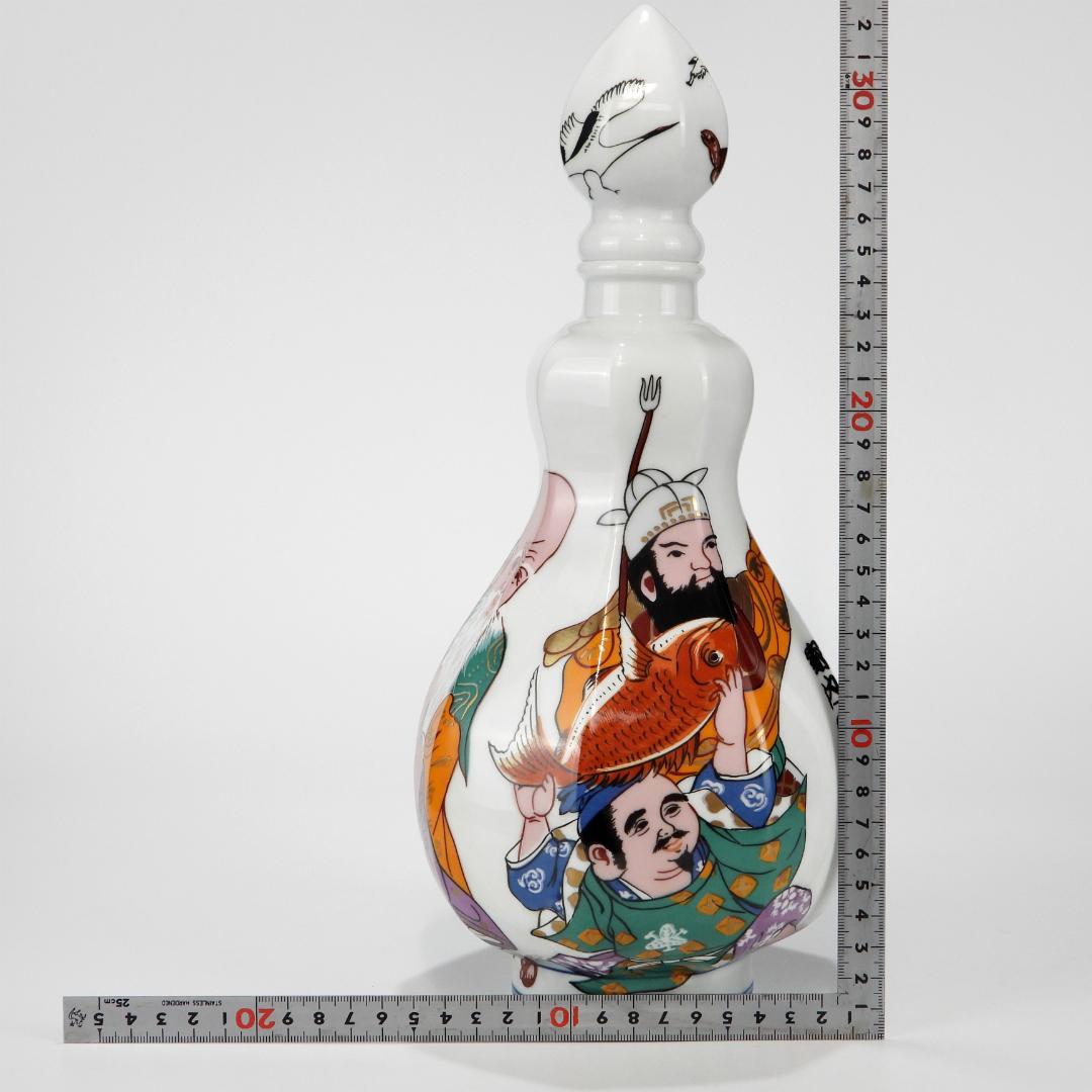 有田焼 色絵 七福神 飾壺 商売繁昌 家内安全 開運招福/高さ約32.8cm
