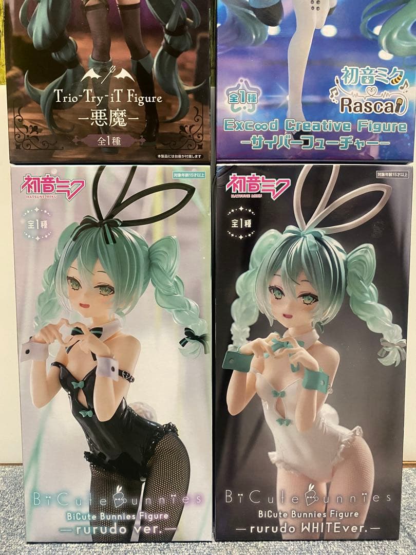 初音ミク ラスカル、バニー フィギュアセット 4点